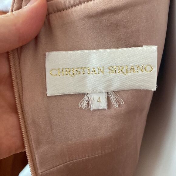 Christian Siriano Blush Rose Pink Double Strap Cocktail Dress Size 4 - Picture 7 of 15